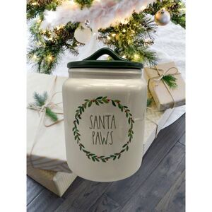 Rae Dunn Santa Paws Treat Canister